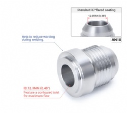 Top Quality Aluminum AN4 AN6 AN8 AN10 AN12 Straight Male Weld Fitting Adapter Weld Bung Nitrous Hose Fitting 4PCS/SET