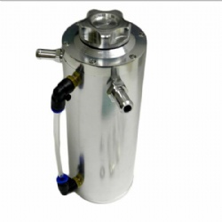 POLISHED ALUMINUM 1 LITER OIL RESERVOIR CATCH CAN TANK 3 PIECE 1/4